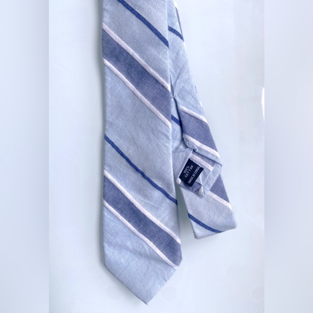 Vintage Blue Striped Skinny Tie